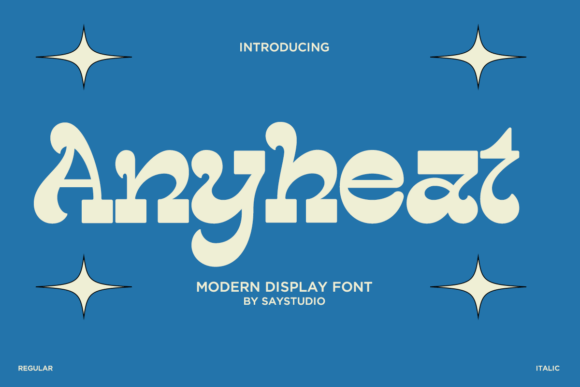 Anyheat: A Retro-Chic Display Font for Modern Web Design