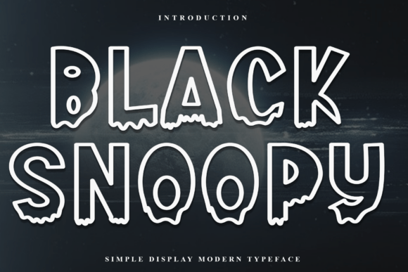 Black Snoopy: A Playful and Bold Display Font for Crafters