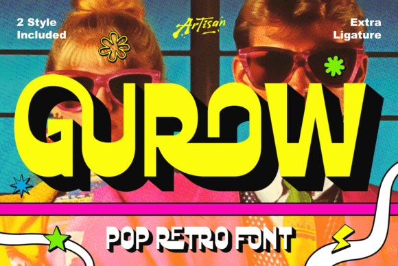 Gurow: A Bold Retro Font for Vibrant Branding