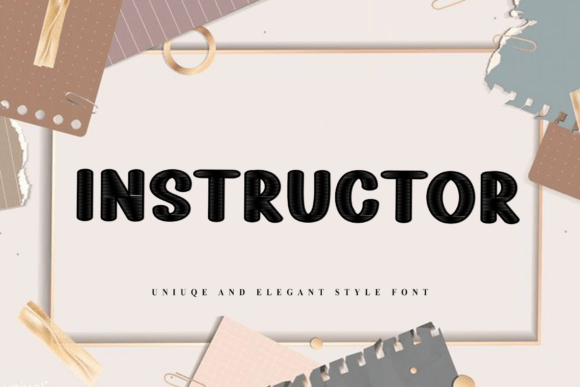 Instructor: A Festive and Merry Typeface for Web Design