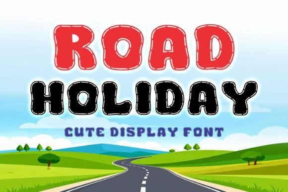 Introducing Road Holiday: A Whimsical Display Font for Engaging Content