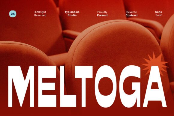 Meltoga: A Bold Retro Font for Modern Editorial Design