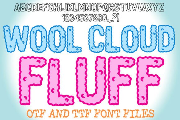 Wool Cloud Fluff: A Cozy and Charming Display Font